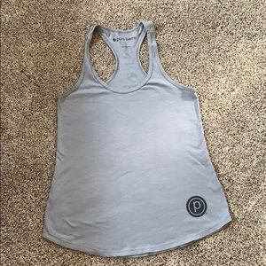 Pure Barre grey racerback workout tank. Sz S